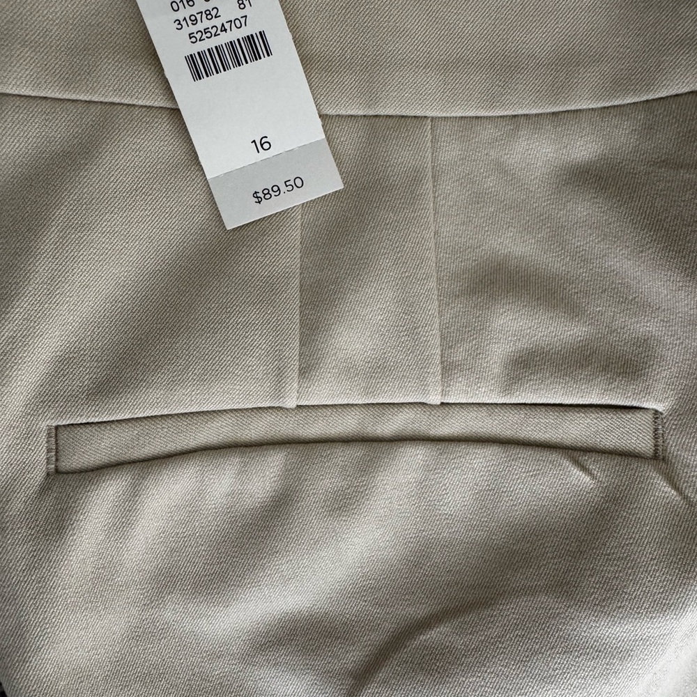 Talbots Chatham Ankle Elegant Cream Women's Pants 16 - Picture 7 of 7
